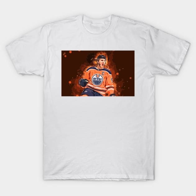 Connor McDavid Painting T-Shirt by gktb